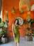 Aisha Kalın Askılı Kemerli Elbise 582589 Yağ Yeşili
