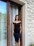 Ursula Madonna Yaka Kemerli Yırtmaçlı Elbise 582486 Siyah