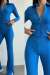 Aden Fermuarlı Hırka Yırtmaçlı Pantolon Takım 40897 Mavi