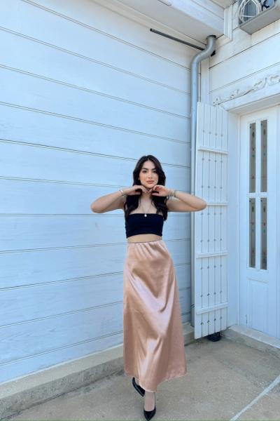 Annabella Midi Saten Etek 4445 Vizon