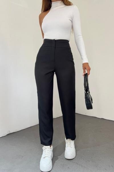 Arka Fileto Pantolon 23422 Siyah