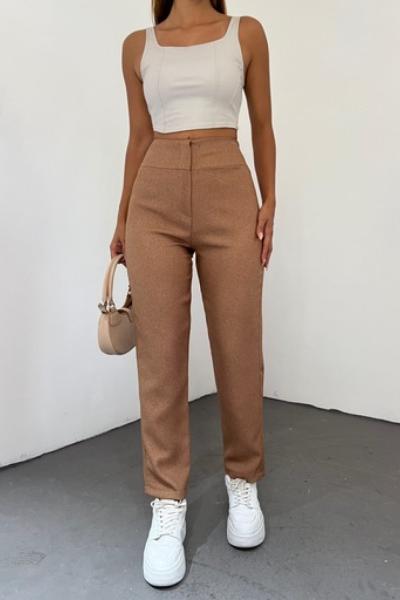 Arka Fileto Pantolon 23422 Vizon