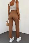 Arka Fileto Pantolon 23422 Vizon