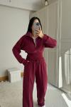 Bethany Polo Yaka Fermuarlı Takım 2619 Bordo