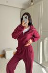 Bethany Polo Yaka Fermuarlı Takım 2619 Bordo