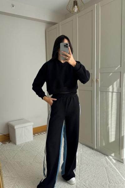 Brooklyn Jean Detay Bağcıklı Takım 2627 Siyah