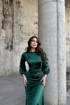 Calia Kemer Detay Saten Elbise 95416 Zümrüt