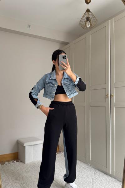 Daisy Jean Ceket Detay Takım 2650 Siyah