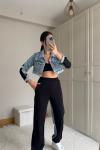 Daisy Jean Ceket Detay Takım 2650 Siyah