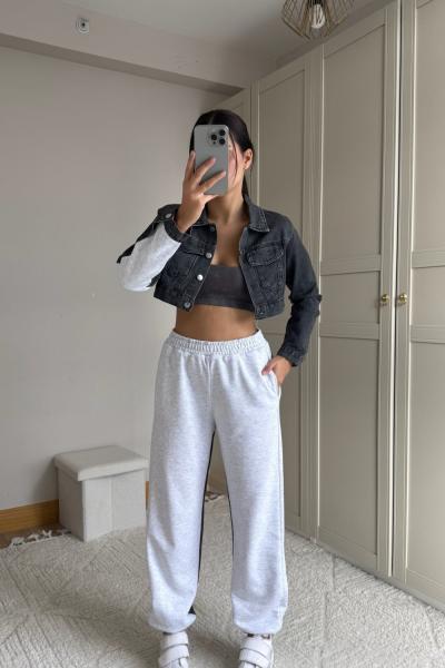 Daisy Jean Ceket Detay Takım 2650 Gri
