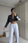 Daisy Jean Ceket Detay Takım 2650 Gri
