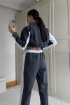 Daisy Jean Ceket Detay Takım 2650 Gri