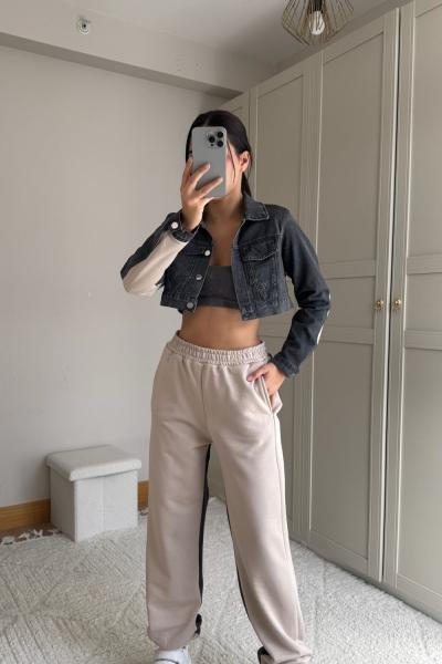 Daisy Jean Ceket Detay Takım 2650 Bej