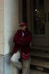 Dean Kürklü Biker Ceket  20037 Bordo