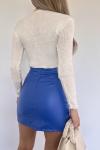 Fitilli Crop Triko Kazak 56962 MM Beyaz