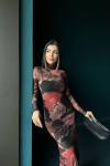 Hannah Baskılı Tül Elbise 56634 Karışık