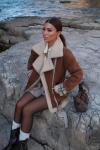 İçi Tamamen Peluş Kaplama Süet Kaban 2485 Camel