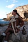 İçi Tamamen Peluş Kaplama Süet Kaban 2485 Camel