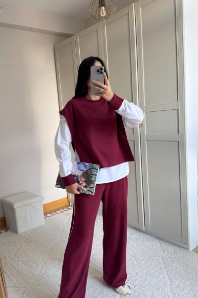 İgor Uzun Kollu Gömlek Takım 2615 Bordo