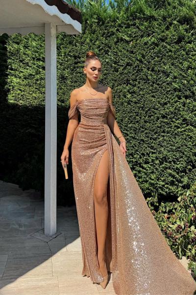 Ivory Madonna Yaka Payet İşleme Abiye 1065 Gold