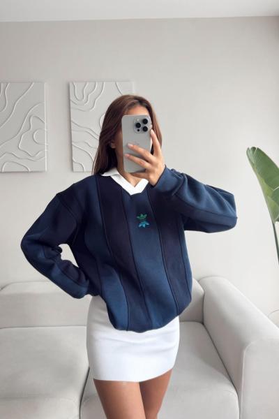 Jose Polo Yaka Sweatshirt 1907 Lacivert