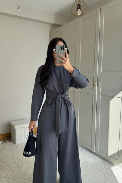 Kai Ön Kuşak Bağlamalı İkili Takım 2616 Antrasit