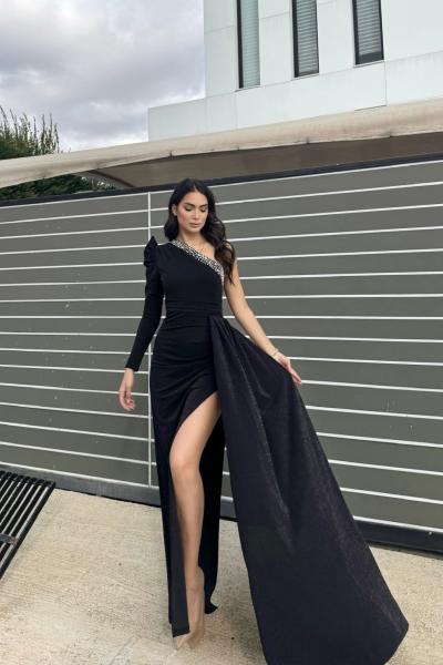 Keith Tek Kol Simli Abiye 583038 Siyah