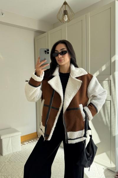 Kevin Oversize Tasarım Kaban 50024 Kahverengi