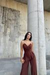 Lilia İp Askı Tulum 582101 G7X D1x Acı Kahve