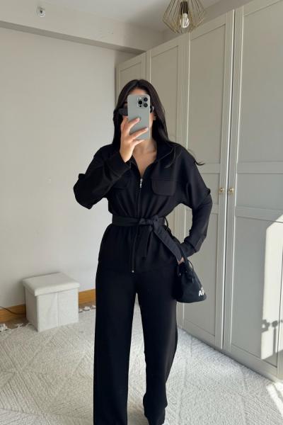 Martin Cep Detaylı İkili Takım 2622 Siyah