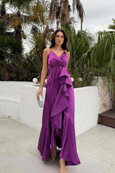 Missy Volanlı Abiye A3x Mor