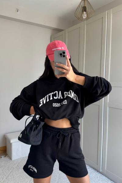 Nixie Şortlu İkili Takım 2614 Siyah