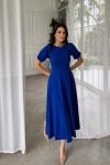 Öykü Karpuz Kol Midi Elbise 583151 Saks Mavisi