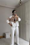 Pearly Fermuarlı İkili Takım 2646 Beyaz
