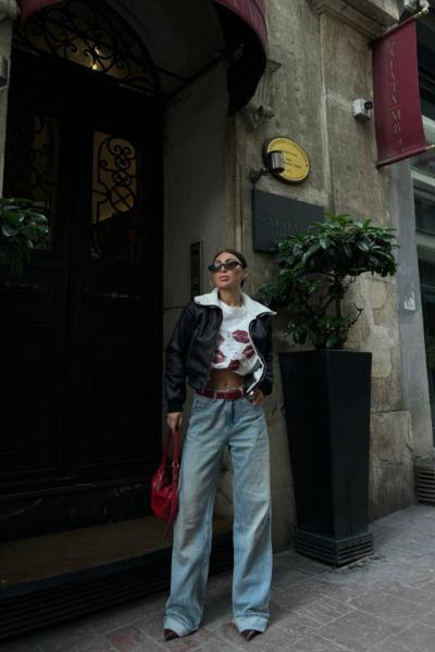 Ribana Detay Crop Kaban 2148 Siyah