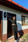 Sadie Boncuk Detaylı İkili Takım 3745 Siyah