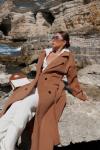 Sheila Kaşe Oversize Kaban 2985 Taba