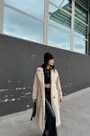 Sheila Kaşe Oversize Kaban 2985 Taş Rengi
