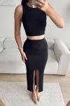 Tango Yırtmaç Detay İkili Takım 015298 Siyah