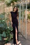 Tilda Önü Drapeli Abiye 582885 Siyah