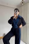 Violet  Jean Detay Tasarım Takım 2640 Siyah