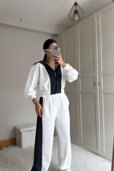 Violet  Jean Detay Tasarım Takım 2640 Beyaz