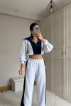 Violet  Jean Detay Tasarım Takım 2640 Açık Gri
