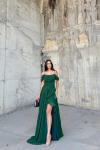 Alice Madonna Yaka İp Askılı Yırtmaçli Abiye 9553 Zümrüt