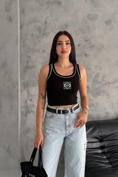 Arabiyeli Nakışlı Atlet 1275 Siyah