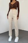 Arka Fileto Pantolon 23422 Taş Rengi