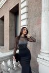 Asra Tül Detay Işıltılı Abiye 583080 Siyah
