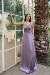 Bilica İp Askı Saten Abiye 582151 Lila