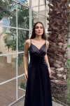 Bilica İp Askı Saten Abiye 582151 Siyah