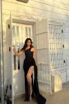Diva Kuyruklu Yırtmaçlı Abiye 582475 A6x Siyah
